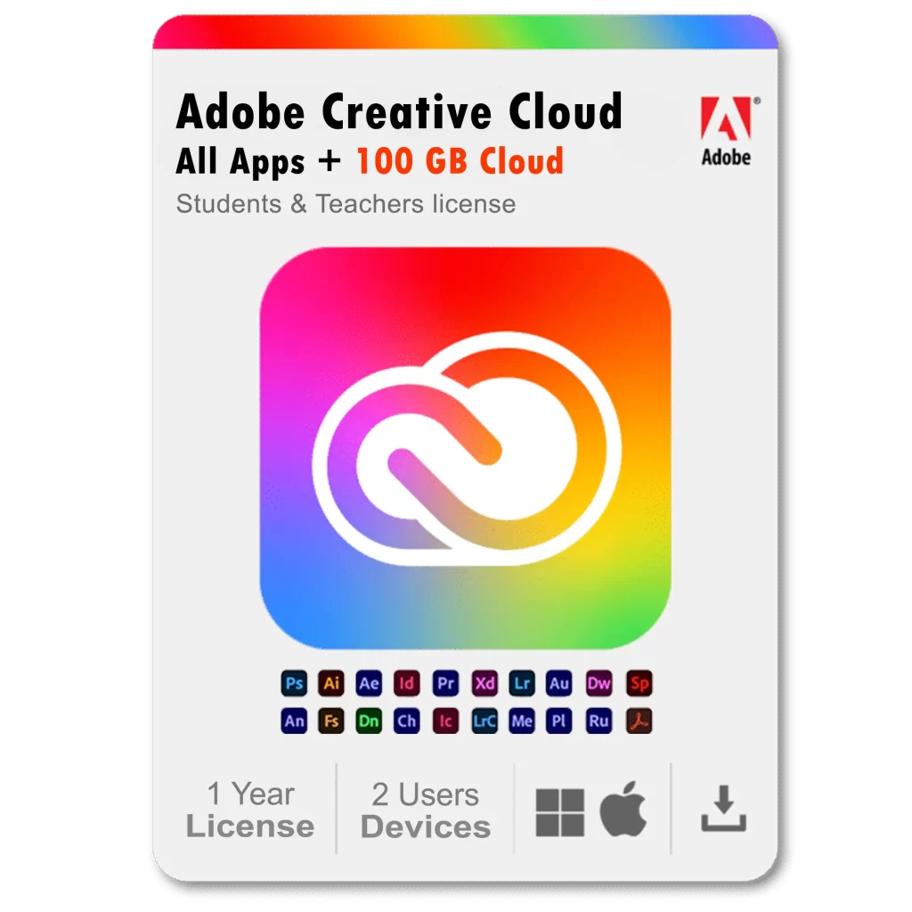 Adobe Creative Cloud All apps Enterprise plan for 1 Year | License Linked to Your Email