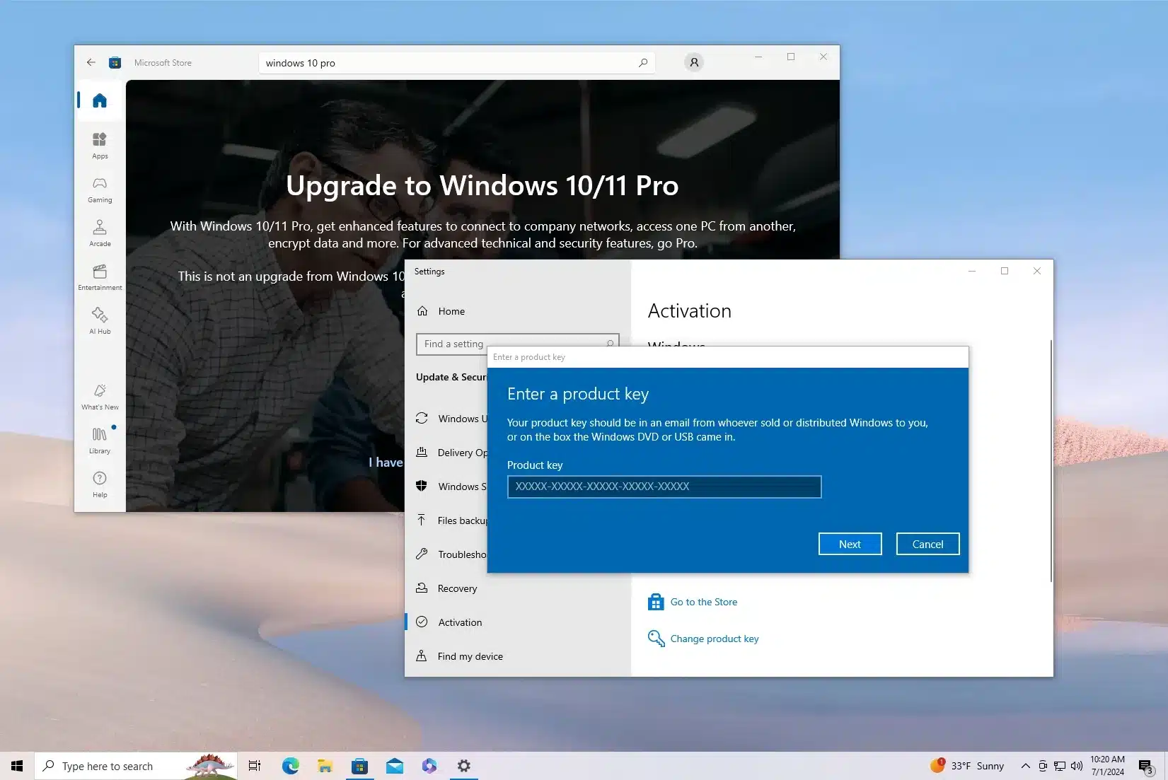 Upgrade Windows 10